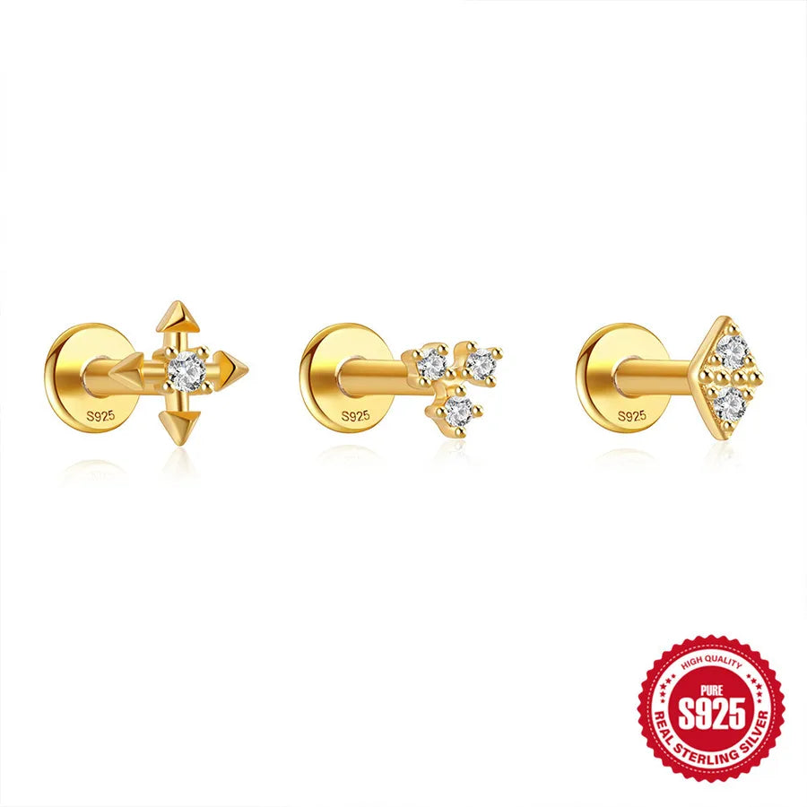 Bijou de cartilage motif nœud, argent 925 — vue 2