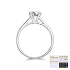 Bague solitaire moissanite taille ronde — vue 8
