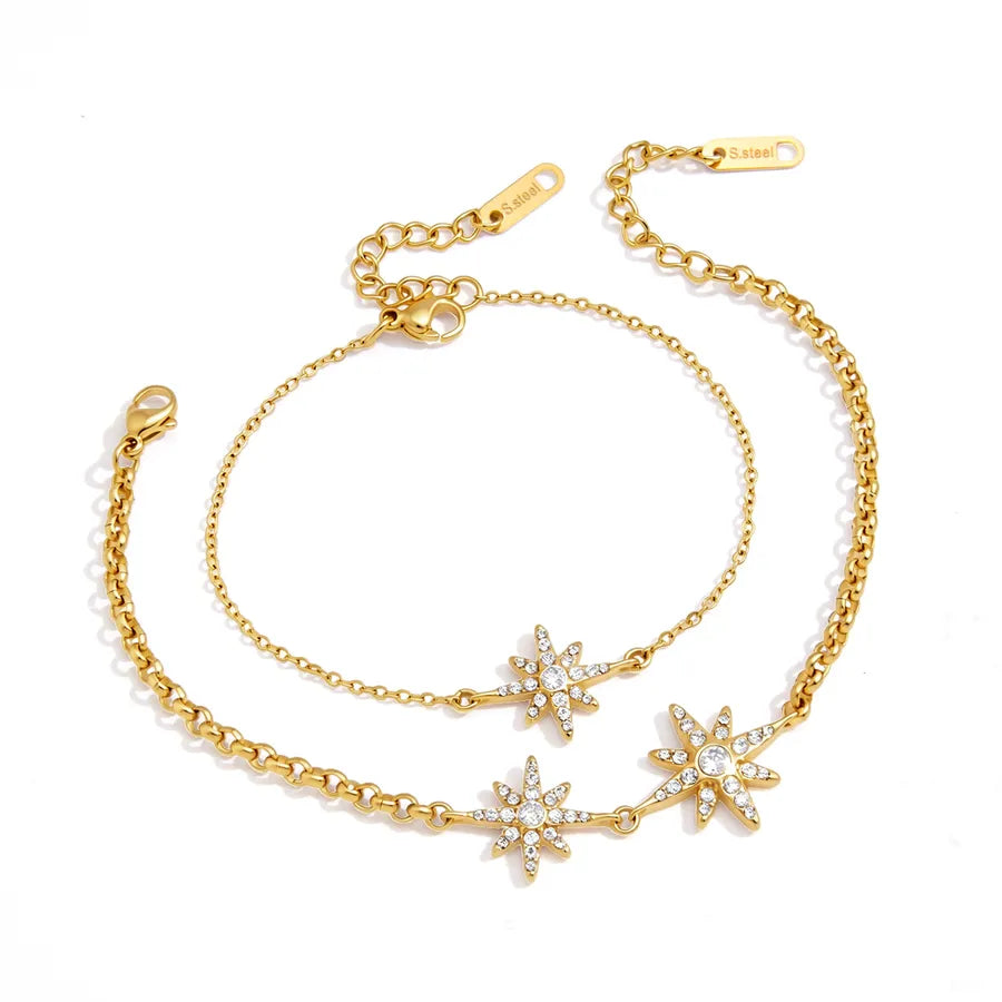 Bracelet étoile filante sur chaîne fine dorée — vue 5