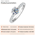 Bague solitaire moissanite, argent 925 — vue 6
