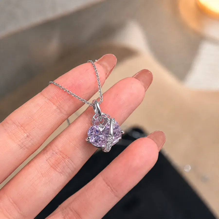 Ras-de-cou à pendentif cœur, argent 925 — vue 4