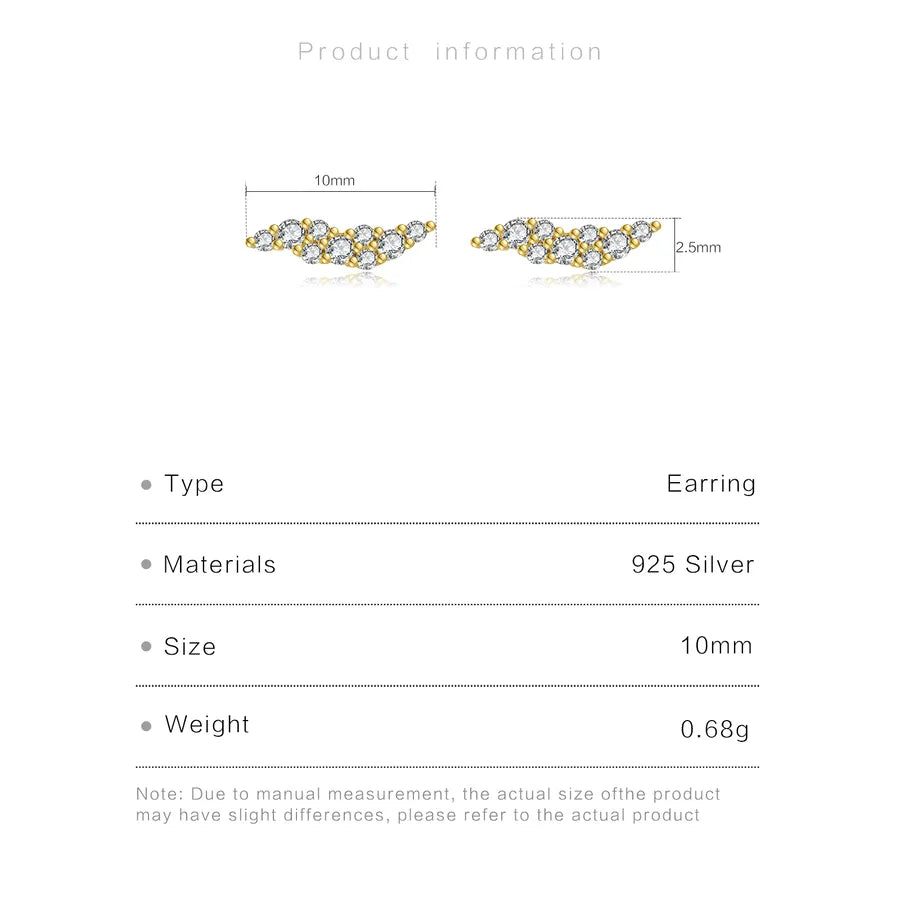 Puces d'oreilles à zircons irréguliers, argent 925 — vue 2