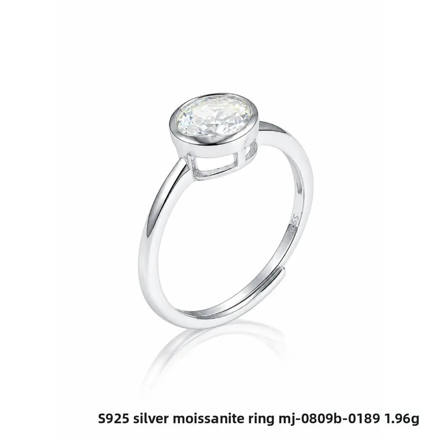 Bague cœur serti, argent massif 925 doré — vue 11