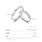 Bague ajustable sertie de zircons, rhodiée — vue 2