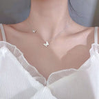 Collier papillon sur chaîne fine dorée — vue 4
