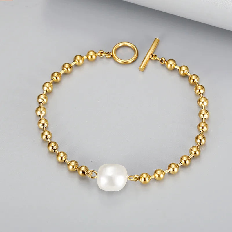 Bracelet de perles baroques aux formes irrégulières
