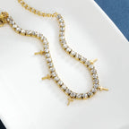 Bracelet asymétrique serti de zircons — vue 3
