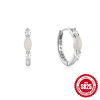 Créoles rondes serties de zircons, argent 925 — vue 4