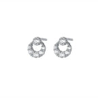 Puces d'oreilles à zircon serti, argent 925 — vue 5