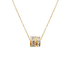 Collier à ligne de zircons sertis, chaîne fine — vue 2