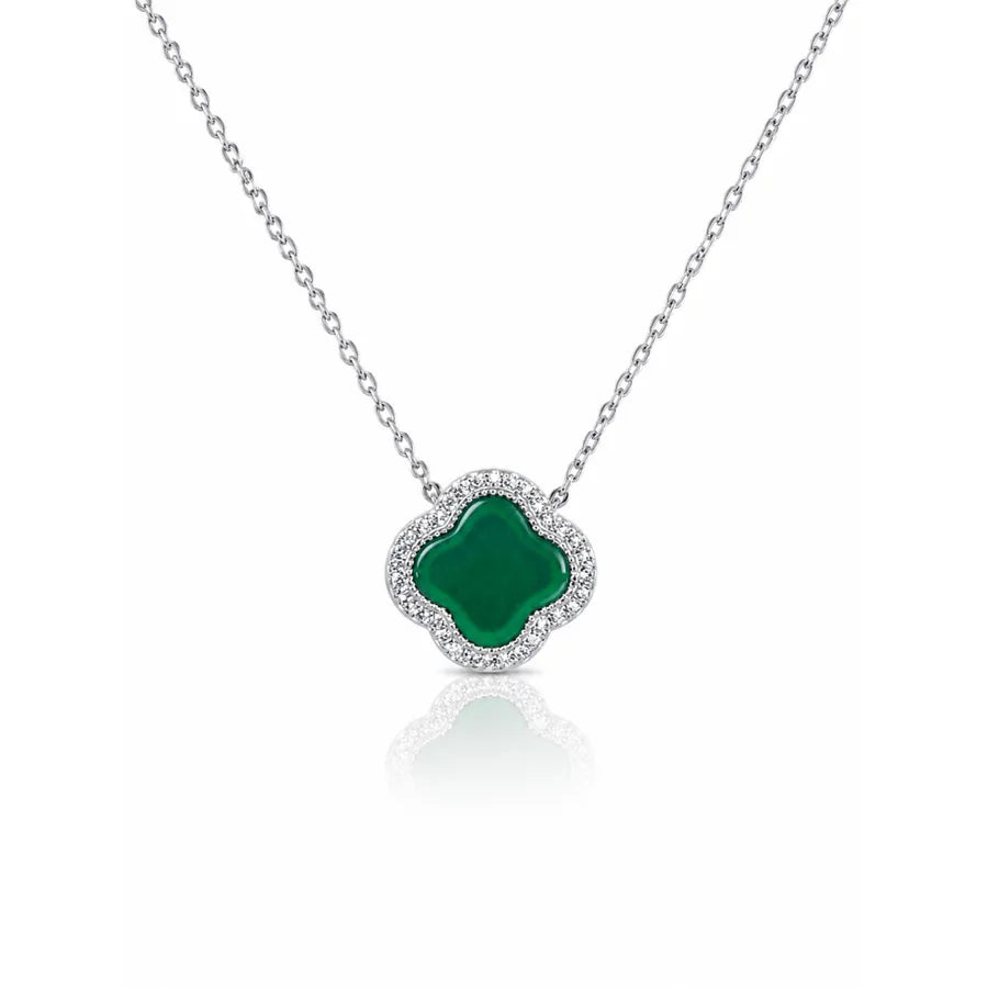 Collier cœur d'agate naturelle, argent 925 — vue 5