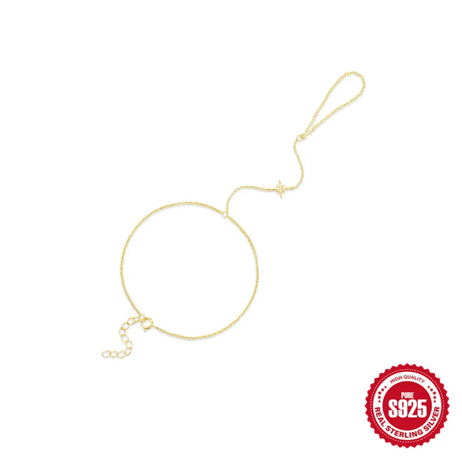 Bracelet chaîne épurée, argent massif 925 — vue 4
