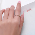 Bague fine géométrique, argent massif 925 — vue 3