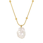 Collier queue de sirène et perle, chaîne fine — vue 5