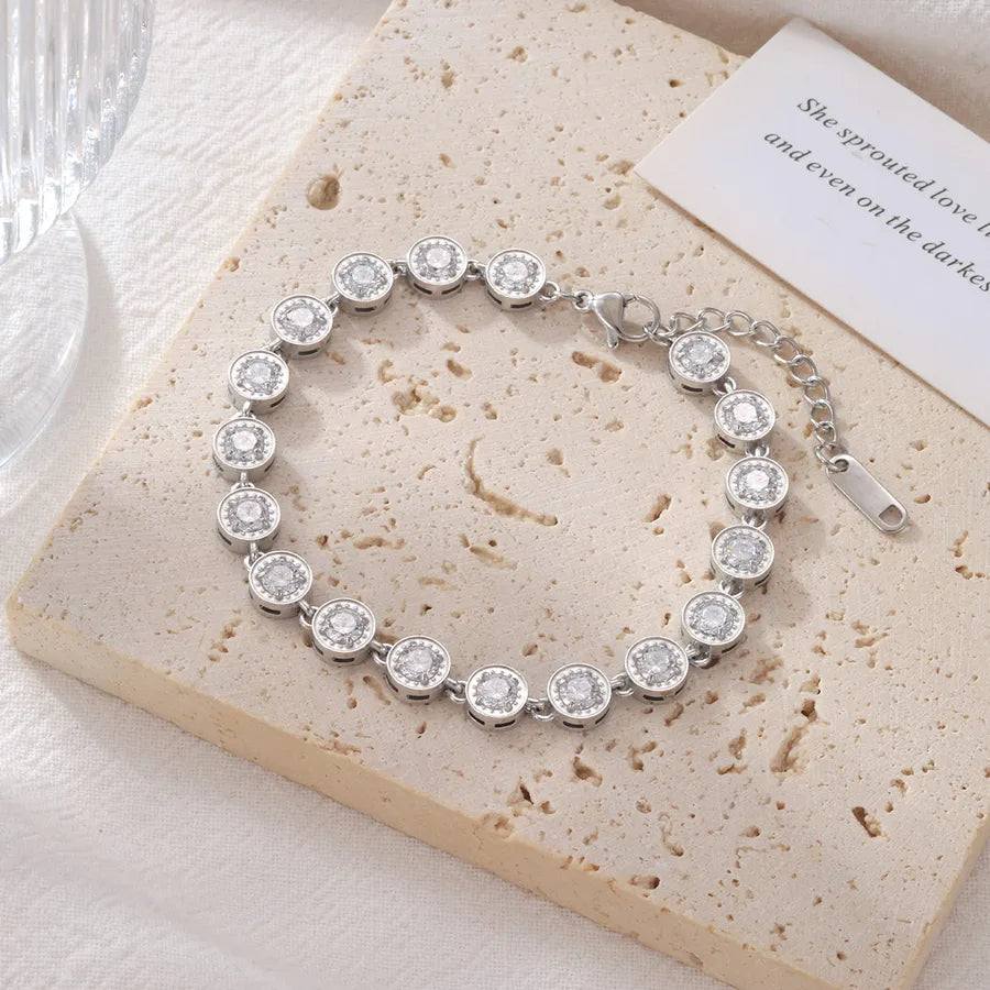 Bracelet anneau simple sur chaîne fine — vue 4