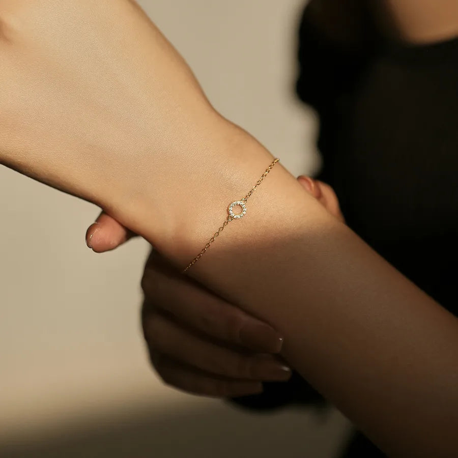 Bracelet chaîne très fine en argent massif 925