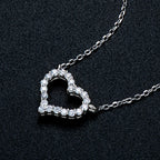 Collier cœur serti d'une moissanite, unisexe — vue 3