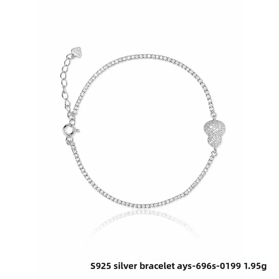 Bracelet à petites fleurs, argent 925 doré — vue 6