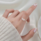 Bague ouverte à motif papillon, argent 925 — vue 3