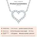 Collier cœur serti d'une moissanite, unisexe — vue 6