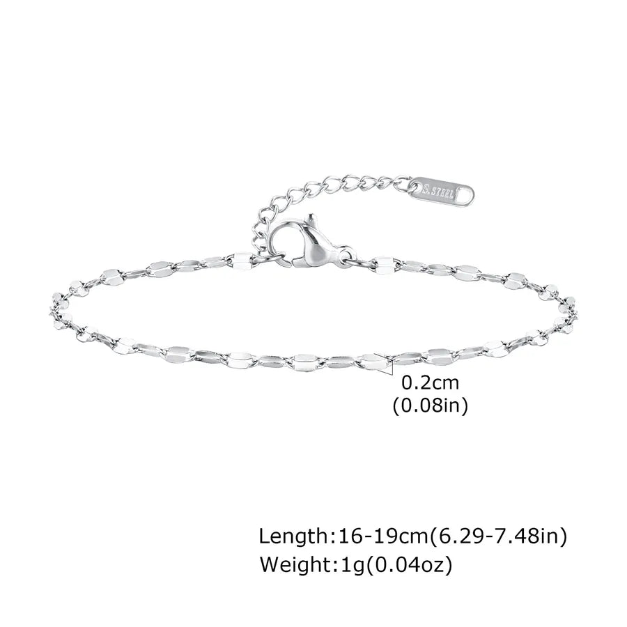 Bracelet jonc lisse en acier inoxydable doré — vue 12