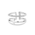 Bague à deux croix superposées, argent 925 — vue 6