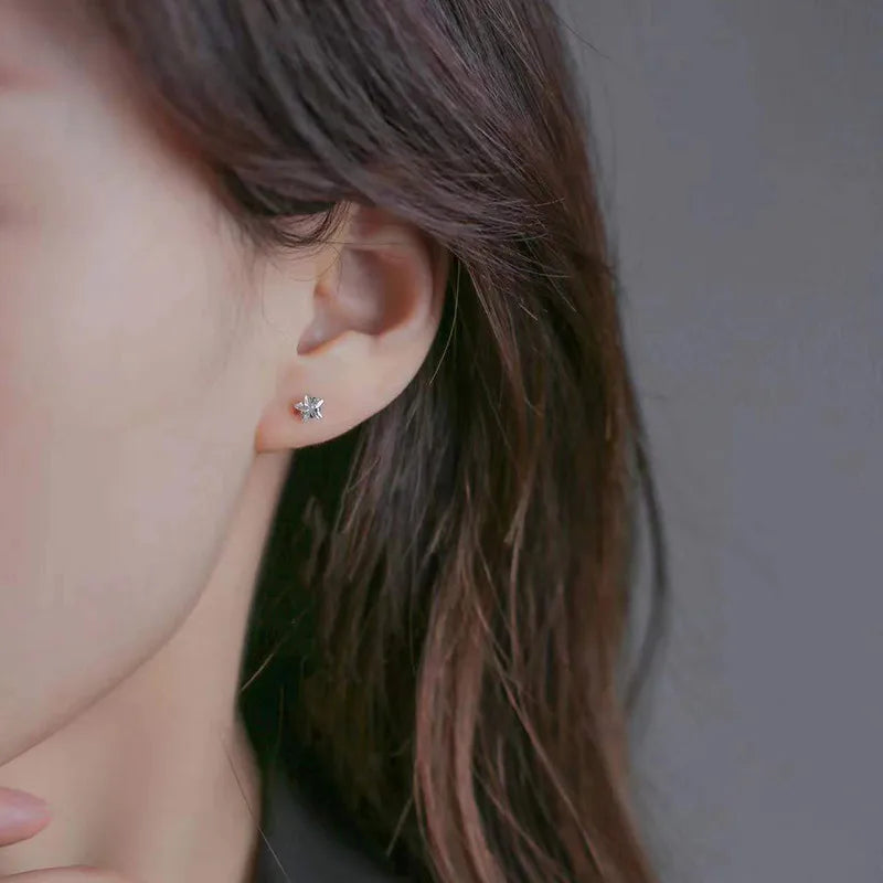 Puces d'oreilles étoile ou cœur, argent 925 — vue 2
