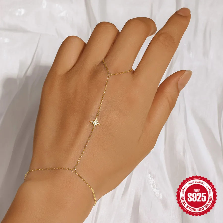 Bracelet chaîne épurée, argent massif 925 — vue 3