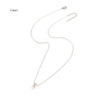 Collier à cristal taille rectangle, chaîne fine — vue 5