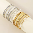Bracelet maille vintage, acier inoxydable doré — vue 3