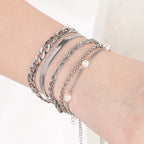 Bracelet maille vintage, acier inoxydable doré — vue 9