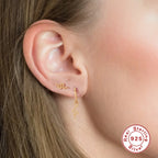Puces d'oreilles petit serpent, argent 925 — vue 3