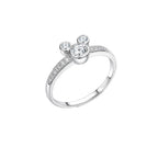 Bague moissanite en monture étoile — vue 5