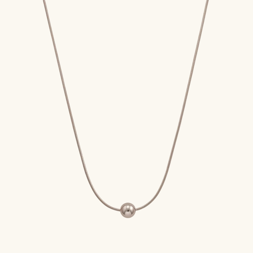 Collier de perles rondes à fermoir argenté — vue 4