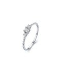 Bague à anneau torsadé serti de zircons — vue 6