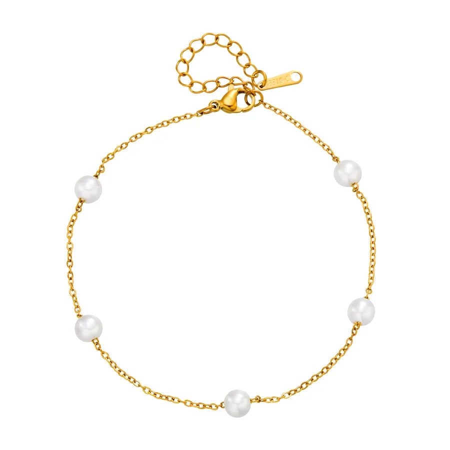 Bracelet cœur au motif tressé, chaîne dorée — vue 4
