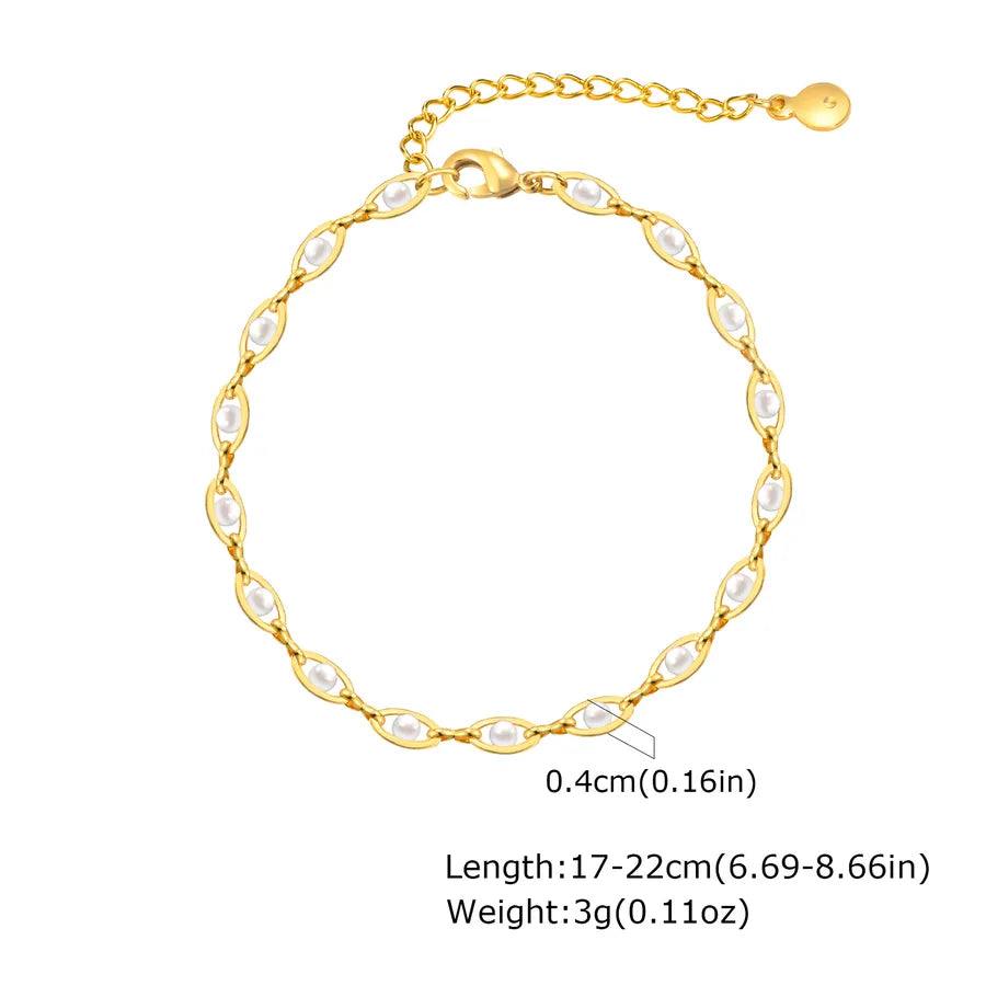 Bracelet à motif géométrique en cuivre doré — vue 11