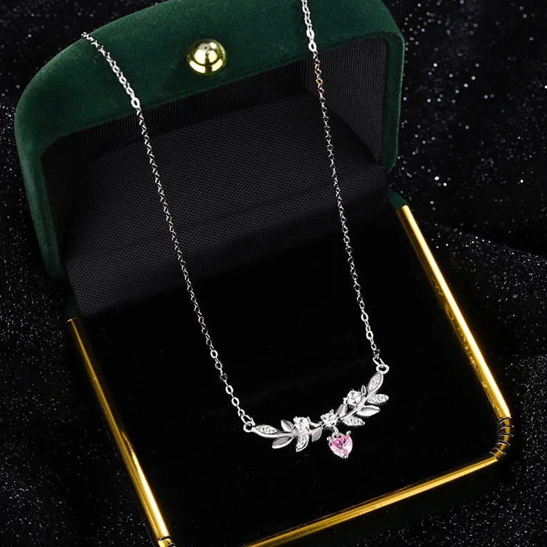 Collier feuilles de laurier en argent 999 — vue 3