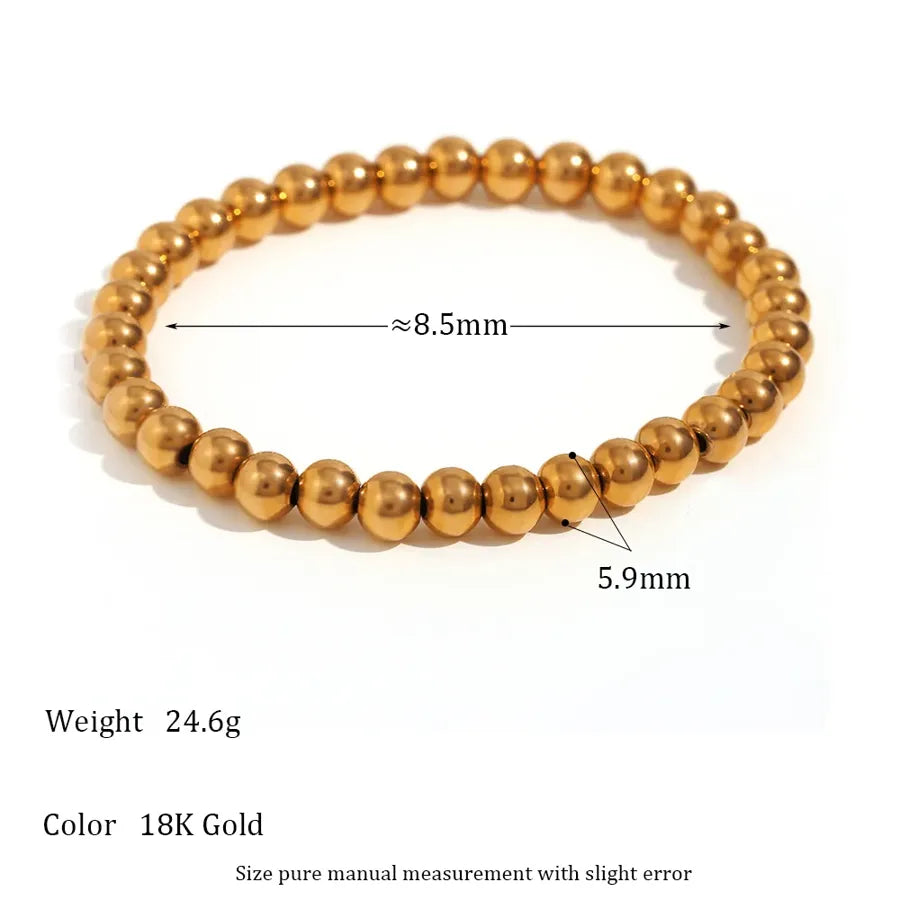 Bracelet de perles monté sur élastique — vue 11