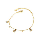 Bracelet à deux cerises sur chaîne fine dorée — vue 7