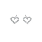 Puces d'oreilles moissanite taille cœur — vue 6