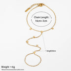 Bracelet étoile sur chaîne fine dorée — vue 2