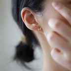Boucles d'oreilles nœud, argent massif 925 — vue 5