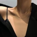 Collier chaîne sans pendentif, acier titane — vue 6