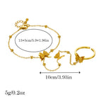 Bracelet papillon sur chaîne fine dorée — vue 5