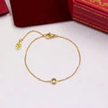 Bracelet cœur sur maille trombone allongée — vue 3