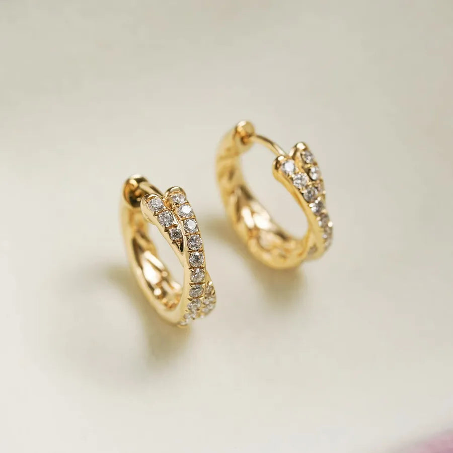 Boucles d'oreilles géométriques en argent massif 925