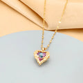 Collier cœur doré, acier inoxydable — vue 6