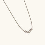 Collier de perles rondes à fermoir argenté — vue 3