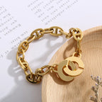 Bracelet à maillons géométriques articulés — vue 3